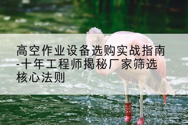 马尾剪叉式升降机厂家-高空作业设备选购实战指南-十年工程师揭秘厂家筛选核心法则
