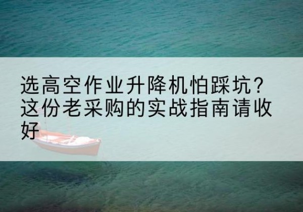 马尾高空作业升降机厂家推荐-选高空作业升降机怕踩坑？这份老采购的实战指南请收好