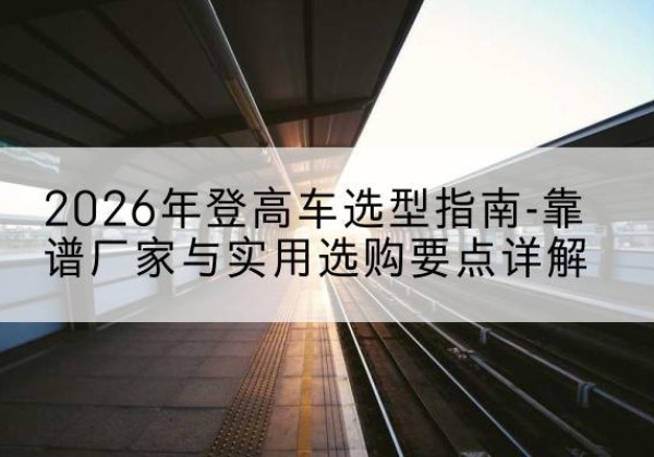 马尾登高车厂家推荐-2026年登高车选型指南-靠谱厂家与实用选购要点详解